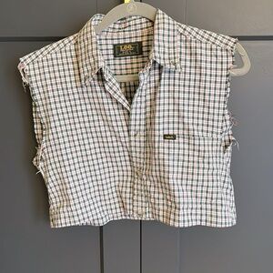 Vintage Lee Cropped plaid top